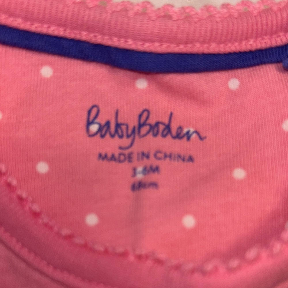 Donated Baby Boden Pink Appkique Whale Bodysuit Nordstrom 3-6 mos - Picture 4 of 7